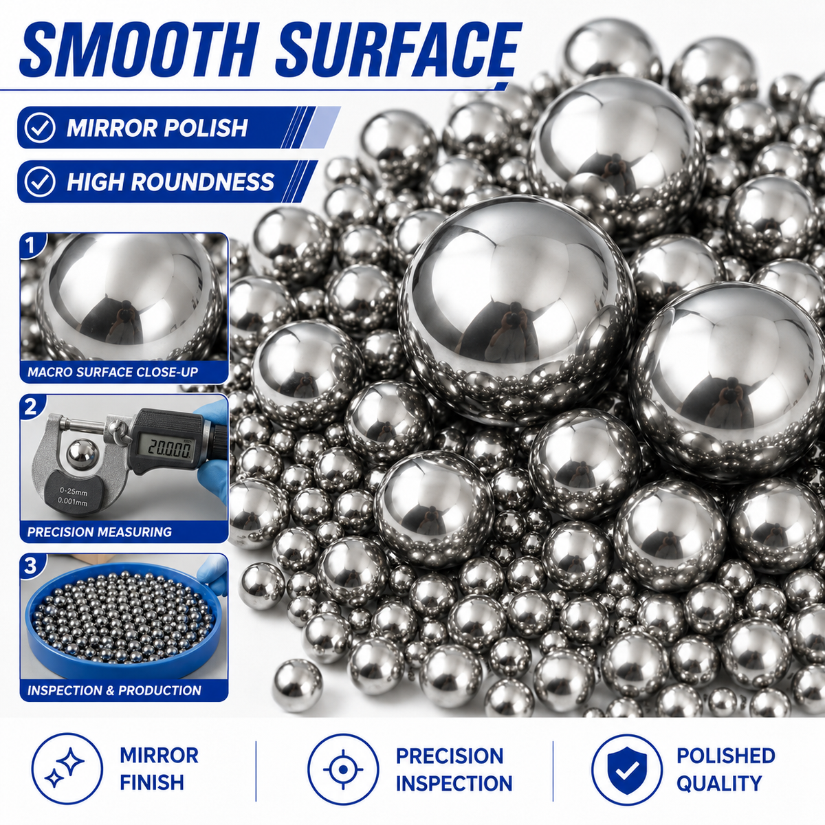BaseGlobal Soft Unhardened Low Carbon Steel Balls | Weldable AISI 1010/1015 Steel Balls for Fabrication & Decorative Metalwork